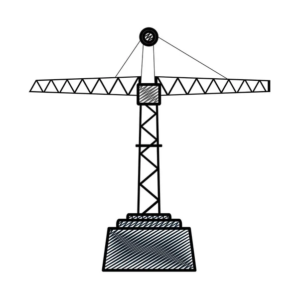 Doodle Makaralar Inşaat Makine Nesne Onarım Vektör Çizim — Stok Vektör