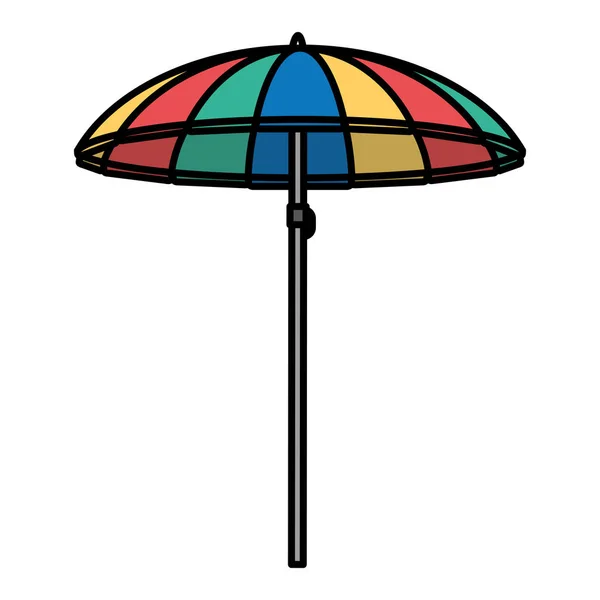 Farbe Offen Schirmschutz Für Sonniges Wetter Vektor Illustration — Stockvektor
