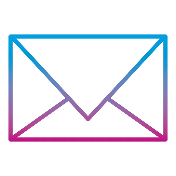 Ligne Dégradée Mail Message Lettre Texte Style Vectoriel Illustration — Image vectorielle