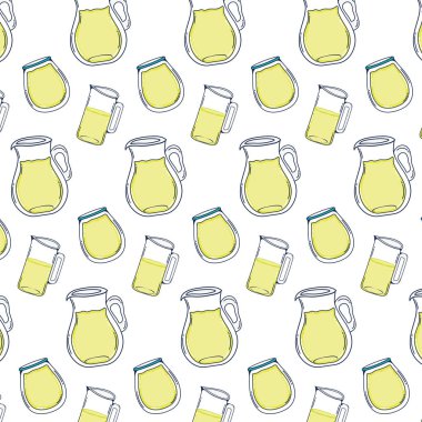 Kristal suyu içecek arka plan vektör çizim kavanozlar