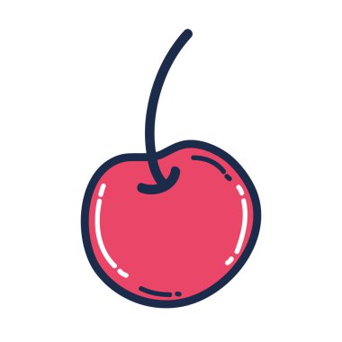 lezzetli kiraz organik meyve vitamini vektör çizim