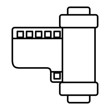 çizgi retro şerit royo kamera teknoloji vektör şekil
