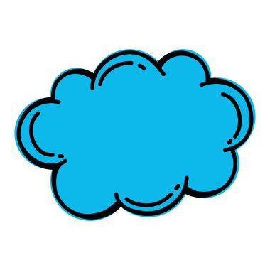 renkli kabarık bulut doğa hava gökyüzü vektör çizim