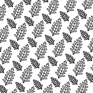 satır şirin tropikal yaprak tarzı arka plan vektör çizim