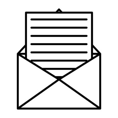 satır e-posta iletisi mektup belge bilgi vektör çizim ile
