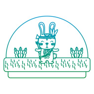 bozulmuş satır sevimli tavşan hayvan tüyleri ve okları vektör çizim ile