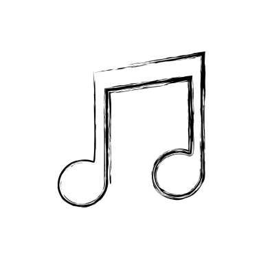 Grunge ışın Not ritim müzikal işareti illüstrasyon vektör