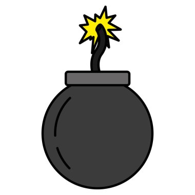 renk bomba patlaması darger savaş silah vektör çizim