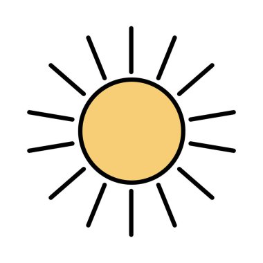 renk Parlatıcı sun ray weather simge vektör çizim