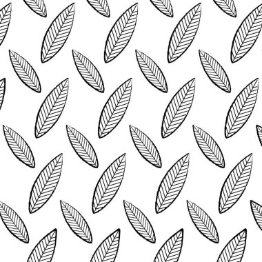 Grunge egzotik yaprak botanik stili arka plan vektör çizim