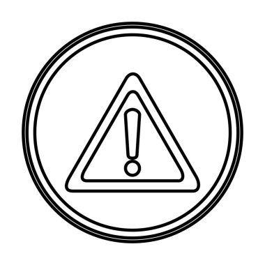 çizgi tehlike uyarı sembolü amblemi vektör çizim uyarı