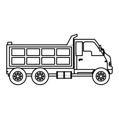 satır kamyon Servisi vihicle teslimat ulaşım vektör çizim