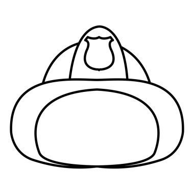 hat itfaiye kask ekipman acil koruma vektör çizim