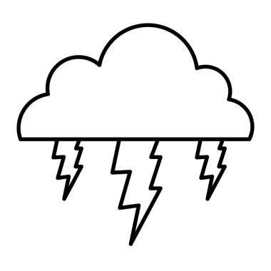 satır bulut gök gürültüsü ızgaralı fırtına hava vektör çizim ile