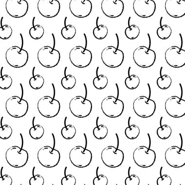 Grunge lezzetli kiraz meyve vitamini arka plan vektör çizim