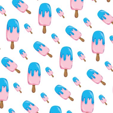 taze buz lolly tatlı arka plan vektör çizim