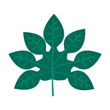 egzotik bitki dal stil vektör çizim bırakır