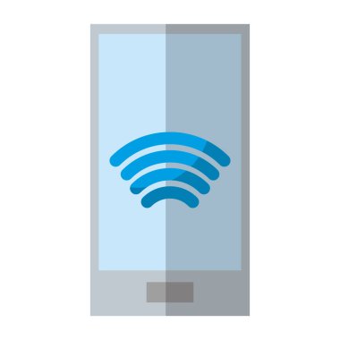 wifi aygıt bağlantı vektör çizim ile Smartphone teknoloji