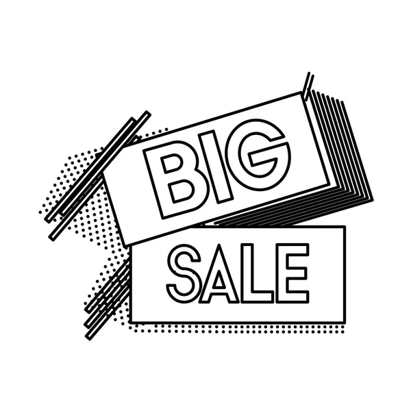 Line Big Special Sale Price Tag Vector Illustration — Stock Vector
