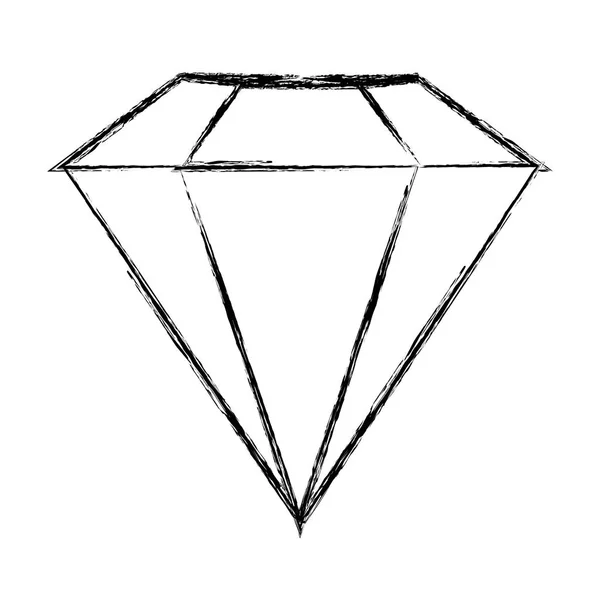 Grunge Luxus Diamant Stein Mode Accessoire Vektor Illustration — Stockvektor