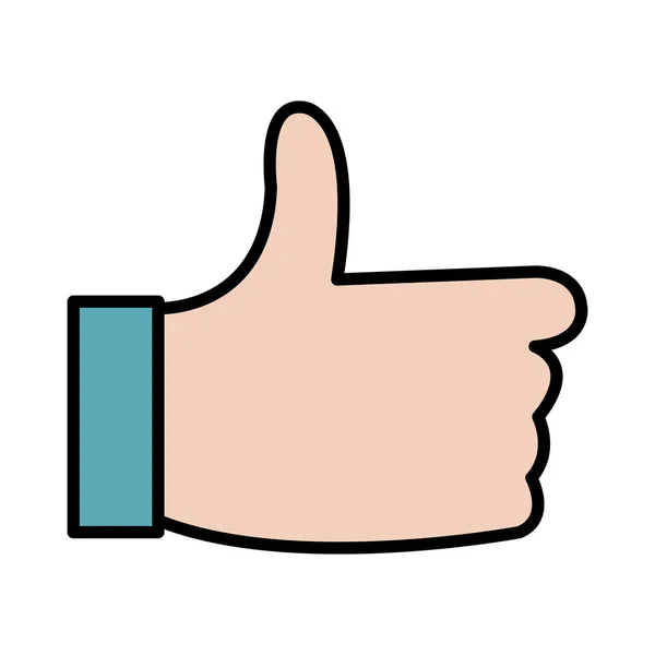 Farbe Alle Guten Finger Hand Geste Vektor Illustration — Stockvektor
