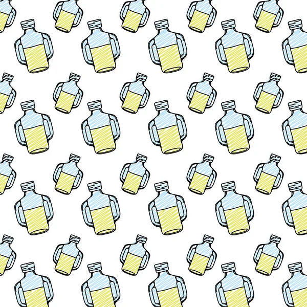 mason arka plan vektör çizim beslenmesinde sağlıklı meyve suları doodle