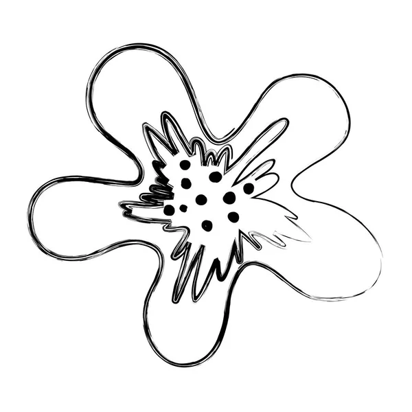 グランジ自然エキゾチックな花植物スタイル ベクトル イラスト — ストックベクタ