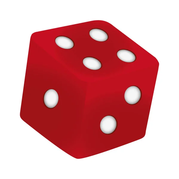 Casino Dice Cube Spel Verslaving Vectorillustratie — Stockvector