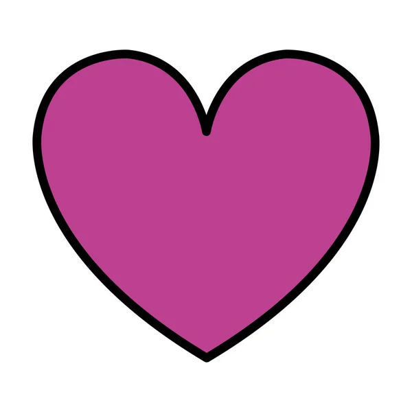 Cor Arte Coração Forma Amor Símbolo Vetor Ilustração — Vetor de Stock