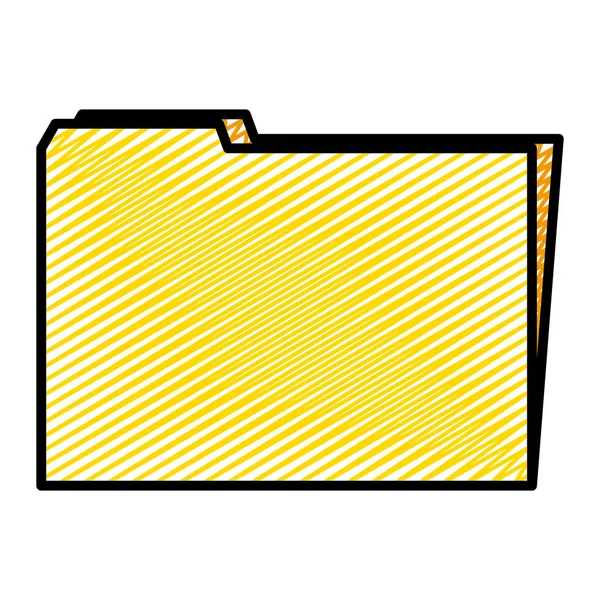 Doodle Office Folder Archive Information Vectorielle Illustration — Image vectorielle