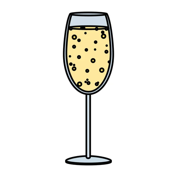 Barva Likéru Šampaňské Alkohol Nápojů Vektorové Ilustrace — Stockový vektor