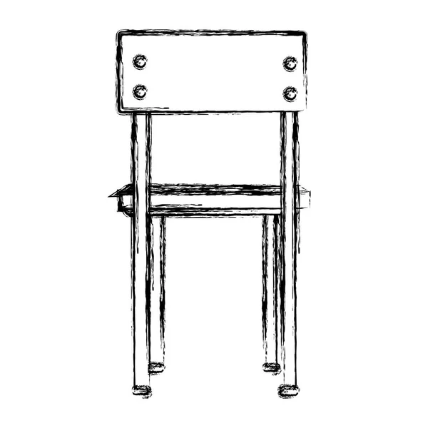 Grunge Back Holz Schulstuhl Bildung Vektor Illustration — Stockvektor