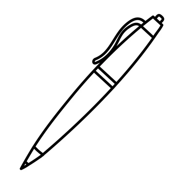 ライン古典的なペンのデザイン ツール オブジェクト ベクトル図 — ストックベクタ