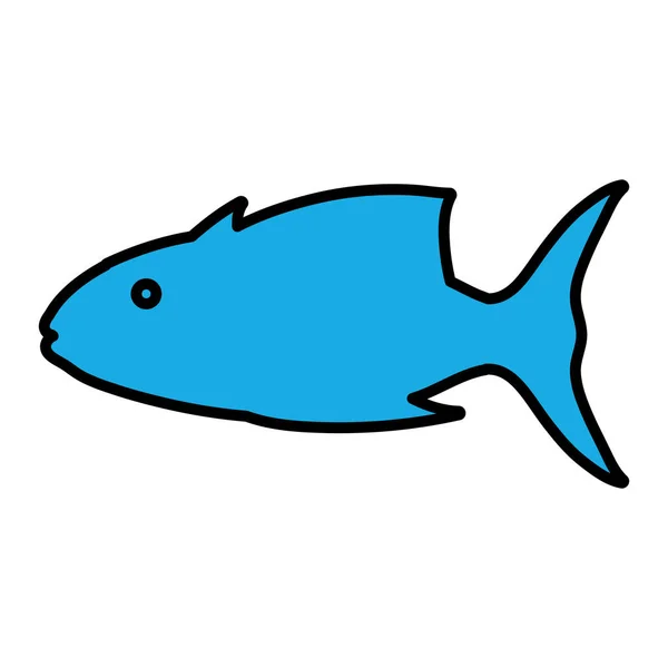 Barva Tuňáka Tropické Přírody Zvířat Vektorové Ilustrace — Stockový vektor