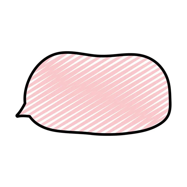 Doodle Chat Burbuja Texto Proceso Mensaje Vector Ilustración — Vector de stock