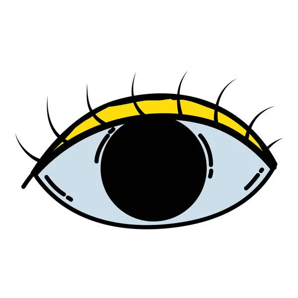 Kleur Menselijke Grafische Visie Eye Ontwerp Vectorillustratie — Stockvector