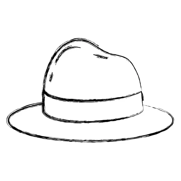 Grunge Élégant Chapeau Homme Style Objet Vectoriel Illustration — Image vectorielle