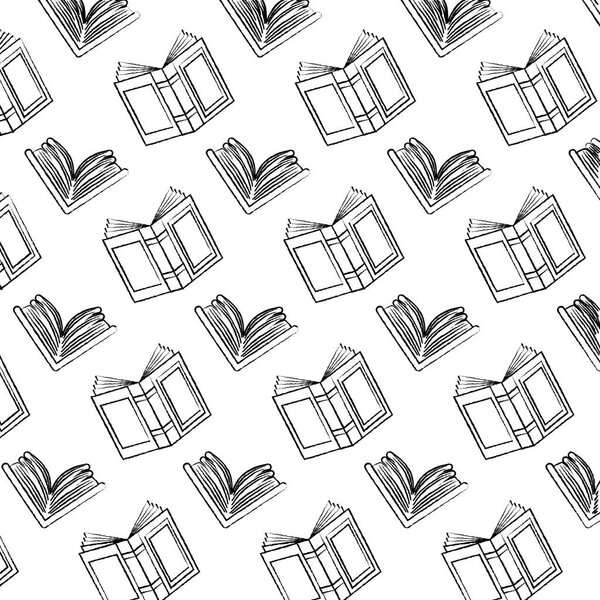 grunge open books information object background vector illustration