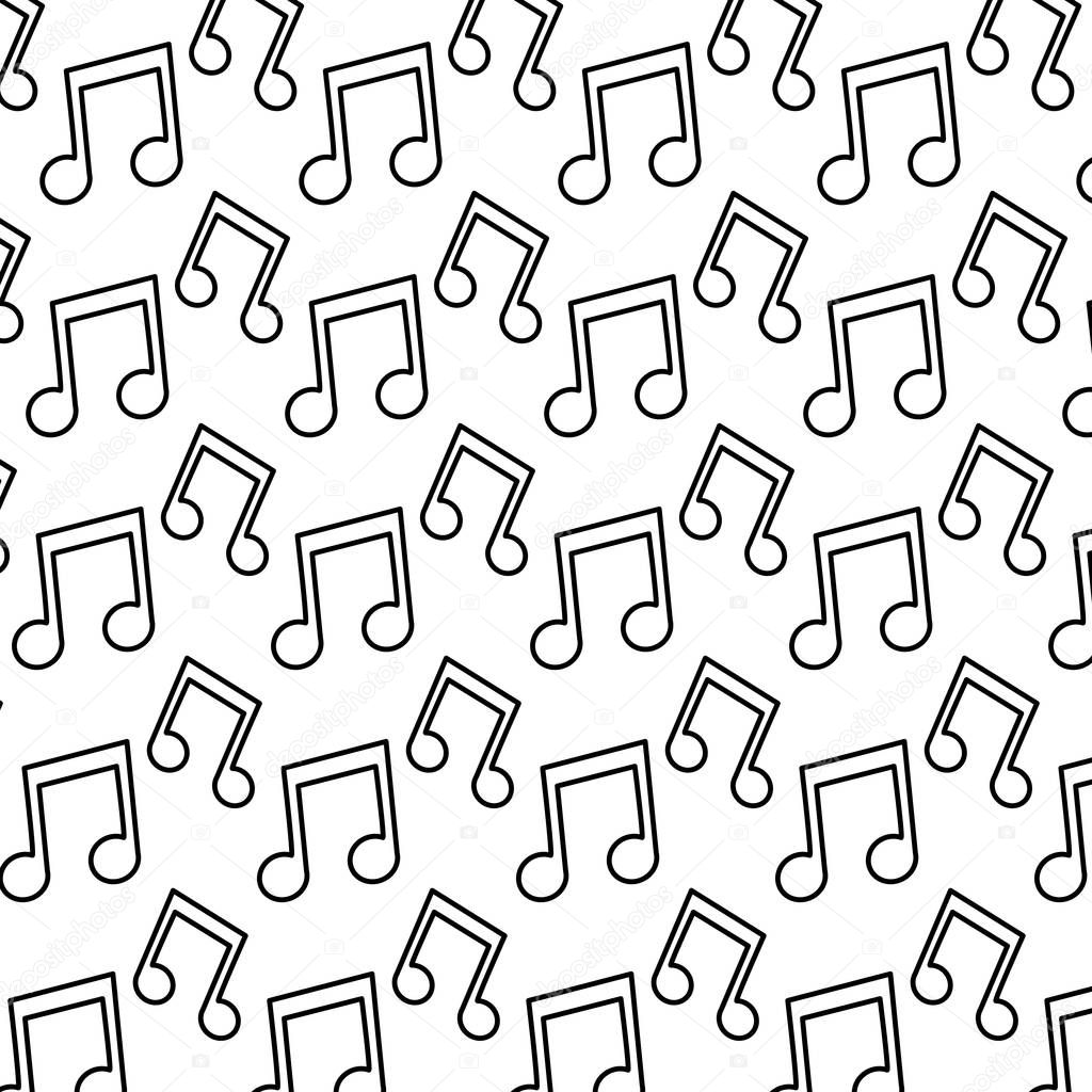 line beam note musical sign background vector illustration