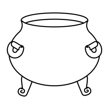 altın sikke boş çizgi film vektör çizim grafik tasarım pot