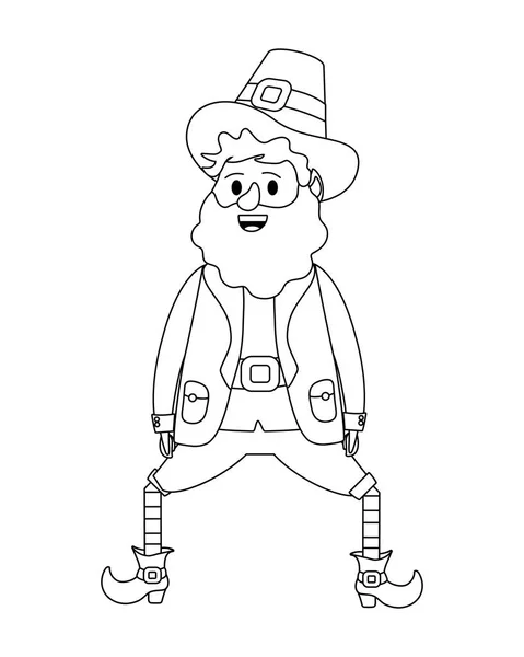 Patricks Day Leprechauns Cartoon Vektor Illustration Grafik Design — Stockvektor