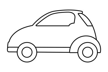 ulaşım konsept araba karikatür vektör çizim grafik tasarım