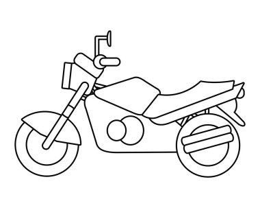 ulaşım konsept motosiklet karikatür vektör çizim grafik tasarım