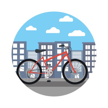 ulaşım kavramı dağ bisikleti karikatür vektör çizim grafik tasarım