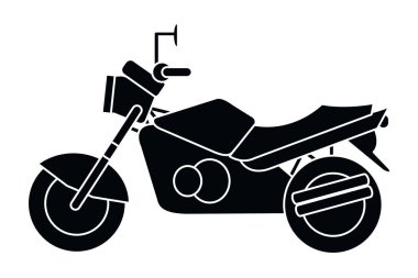 ulaşım konsept motosiklet karikatür vektör çizim grafik tasarım