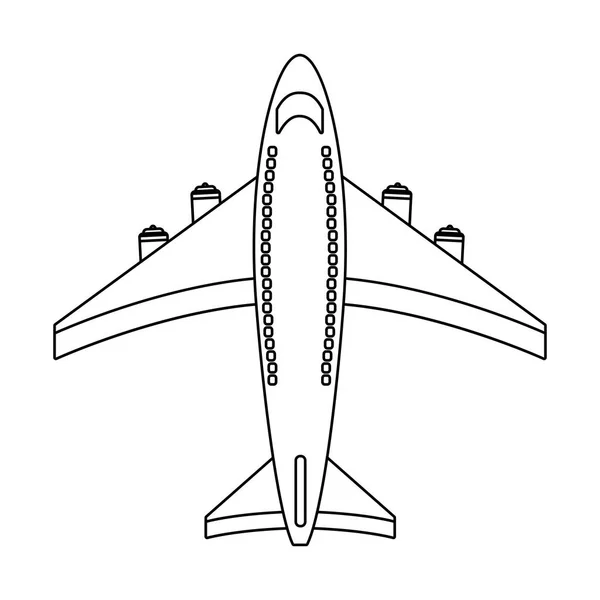 Ulaşım Kavramı Uçak Karikatür Vektör Çizim Grafik Tasarım — Stok Vektör