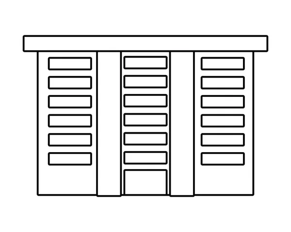 Städtisches Gebäude Cartoon Vektor Illustration Grafik Design — Stockvektor