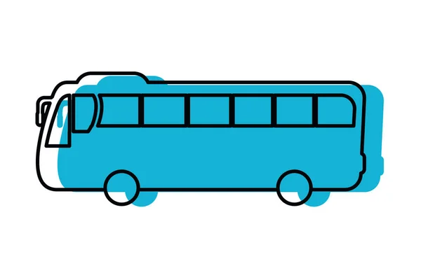 交通コンセプト バス漫画ベクトル イラスト グラフィック デザイン — ストックベクタ