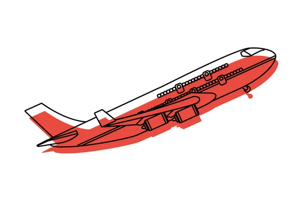 Concepto Transporte Avión Dibujos Animados Vector Ilustración Diseño Gráfico — Vector de stock