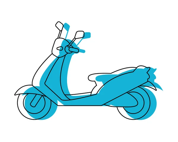 Conceito Transporte Motocicleta Desenho Animado Vetor Ilustração Design Gráfico — Vetor de Stock